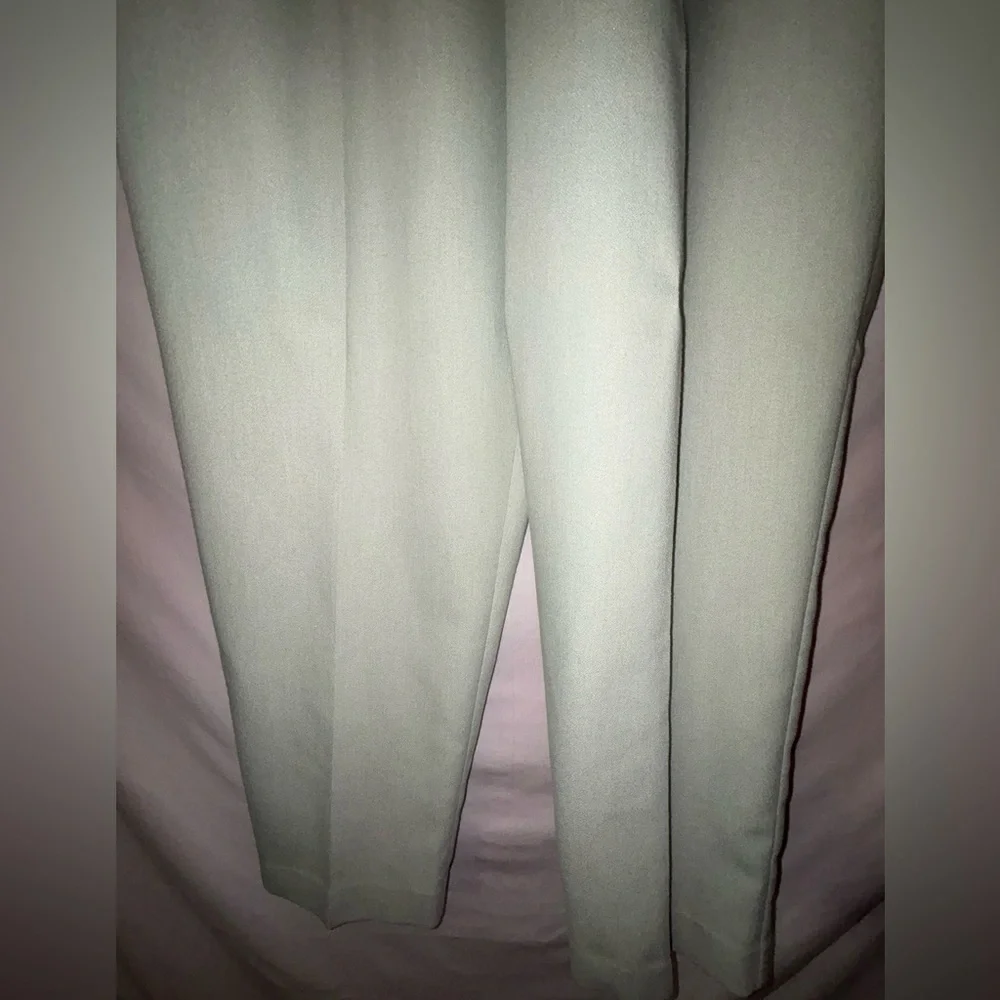 Alfred Dunner Light Green Elastic Waist Pants